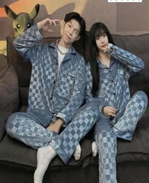 23ss 5style Autumn Winter Pleuche Pajamas Sets Home Textile Fashion Brand Desinger Letters Men Long Sleeve Pant Cardigan Sleepwear3145319