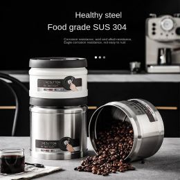 Jars Vacuum Sealed Jug Coffee Beans Stainless Steel Airtight Container Kitchen Food Grains Candy Keep Fresh Storage Jar