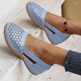 Casual Shoes 2024 Summer Flat Round Toe Women's Sandals Retro Button Comfy Mary Jane Comfortable For Women