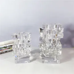 Vases Minimalist Crystal Vase Ornaments Home Living Room Floral Ware Soft Decorations Transparent Flower Arrangements