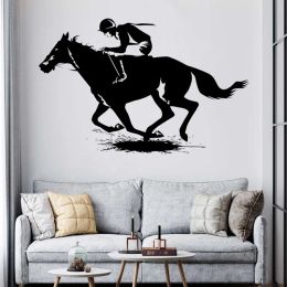 Stickers Horse Riding Horse Racing Wall Stickers Equestrian Sport Racecourse Stables Decor Vinyl Decals Home Bedroom Living Room Dress Up