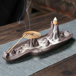 Burners Waterfall Backflow Incense Burner Handmade Incense Stick Censer Incense Coil Holder Fountain, Aromatherapy Ornament Home Decor