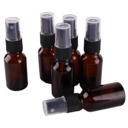 Jars 6pcs 15ml Amber Glass Spray Bottle w/ Black Fine Mist Sprayer essential oil bottles empty cosmetic containers