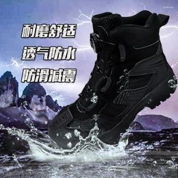 Fitness Shoes Waterproof Hiking Quick Release Breathable Men's Outdoor RealLeather Boots Woman Trekking Mountain Climbing Sneakers