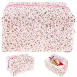 Storage Bags Floral Makeup Bag Travel Cosmetic Fashionable Pouch Cute Toiletry Zipper Organiser