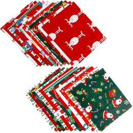 Fabric Dailylike 24pcs Cotton Sewing Fabric For Christmas Bundles Quilting Fabrics For Patchwork DIY Craft Christmas Decor Supplies