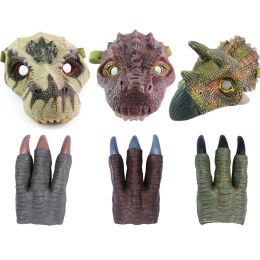 Masks Jurassic World Decor Dinosaur Mask Paw Claw Children's Dino Birthday Costume for Kids New Year School Graduation Party Supplies