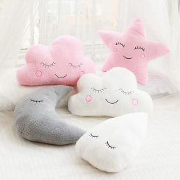 Cushion Cloud Moon Star Shape Pillow Soft Cushion Stuffed Toys for Children Baby Kids Girl Gift Home Hotel Decor
