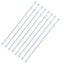Poles 8 Small Tension Rods 15.7 inch to 28 inch Spring Extendable Curtain Curtain Shower Curtain Telescopic Rod for Kitchen Cabinet Cu