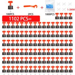 Draaigereedschap 1102/551/51pcs Replaceable Tile Leveling System Tile Flooring Tile Leveling Manual Tile Leveling System Construction Tool Set