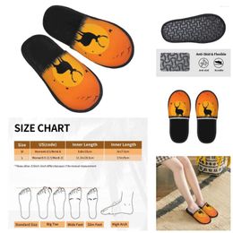 Slippers Deer Setting Sun Men Women Furry Fashion Printing Pantoufle Homme Home