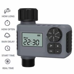 Kits Large Screen Display Smart Water Timer Garden Irrigation Controller Battery Powered Waterproof Garden Watering System