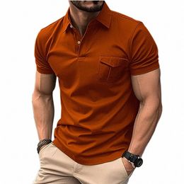 summer And Autumn New Ocean Men's Polo Shirt pocket Men's Solid Color Sports Casual Trend polo Shirt S-3XL. Z3Rh#