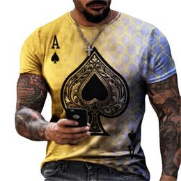 T-shirt Summer New 3d Personalised Printing Fashion Trend Boys Short Sleeved Hip Hop Mens Wear