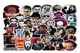 50 PCS Mixed Car Stickers Horror Thriller Role For Skateboard Laptop Fridge Helmet Pad Bicycle Bike Motorcycle PS4 Notebook Guitar4004117