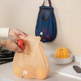 Storage Bags Kitchen Large Multi-function Breathable Foldable Hollow Ginger Garlic Fruit Organizer Accessories Eco Friendly Shopping Bag