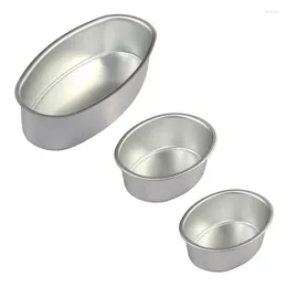 Baking Tools 2Pcs Oval Cake Pans Cheese Bakings Molds Aluminum Cheesecakes Tins