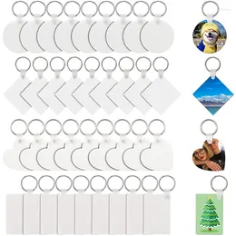 Keychains Sublimation Blanks 40 Pieces Heat Transfer Keychain DIY MDF Blank Double-Side Printed