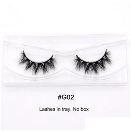 False Eyelashes Viso 30/60/100 Pairs Mink Lashes No Box 3D Short Natural Eyelash In Bk Cruelty- Makeup Lash Drop Delivery Dh2Os