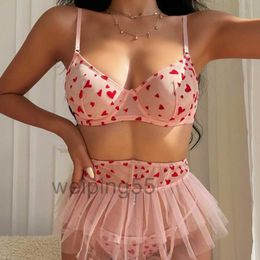 French Style Lingerie for Women Ultra-thin Sexy Caring Velvet Lace and Fun Lingerie with a Large Chest and Small Anti Sagging Bra