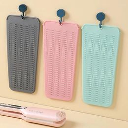 Storage Bags 1Pc Silicone Hair Curling Wand Cover Non-Slip Flat Iron Insulation Mat Straightener Bag Hairdressing Tool