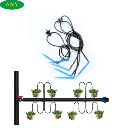 Kits AIVY 3/5mm Garden Hose With Drip Arrow 4Way&2Way Transmitter Watering System For Greenhouse Plant Irrigation