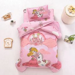 3pcs Baby Bedding Set For Baby Kindergarten Crib Bed Linen Kit Quilt Duvet Cover Pillowcase Mattress Sheet Bedspread CP12 240318