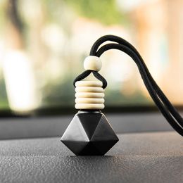 8ml Matte Black Car Perfume Bottle Essential Oil Diffuser Fragrance Air Freshener Scent Empty Refillable Perfume Bottle