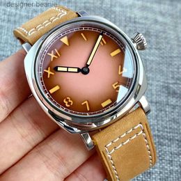 Wristwatches Retro California Mechanical Men S NH35 Movt 42mm Diving Steel Wrist Unpolished Case with 2-Hand AR Spherical GlassC24325