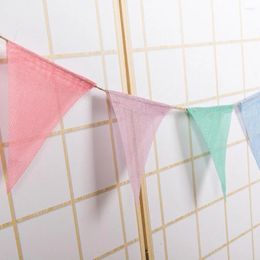 Party Decoration Hanging Flag European Festival Banners Foldable Knead Reusable Multi-function Imitation Linen For Wedding Decor