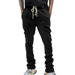 Men's Pants Men Comfortable Durable Elastic Waist Joggers Sweatpants Polyester Regular Slight Stretch Sport Sportswear