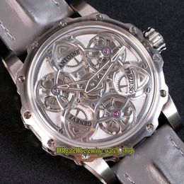 High Quality Antoine Preziuso 3 Tourbillon design Dial Japan Automatic mechanical Mens Watch Sapphire 316L Steel Case Sport Watche333O