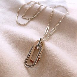 Pendant Necklaces Necklace For Women Fashion Crystal Long Simple 2024 Jewelry Accessories Wholesale