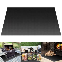 Covers Outdoor Picnic Mat Kitchen Home Accessories Heat Resistant Fireproof Mat Nonstick Barbecue Mat Backyard Floor BBQ Grill Baking