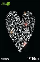 Sweet heart design heat transfer rhinestone Motif fix rhinestone for garment embellishment Scrapbooking DH11434118876