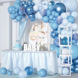 Calligraphy Blue Balloon Garland Arch Kit Wedding Birthday Ballon 1st One Year Birthday Party Decoration Kids Baby Shower Boy Latex Baloon