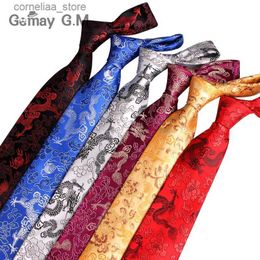 Neck Ties Neck Ties New Silk Ties Chinese Style Neckties For Men Jacquard Woven Mens Tie Business Party Suits Neck Tie Gravata 9cm Width Corbatas Y240325