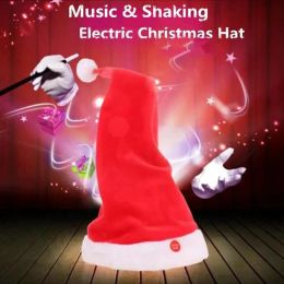 Hats Musical Dance Christmas Santa Hat Electric Funny Santa Hat Children Xmas Hat Costume Accessories New Year's Party Gift