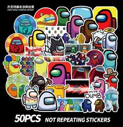 50 PCS Mixed Skateboard Stickers Cute Middle us Anime For Car Laptop Pad Bicycle Motorcycle PS4 Phone Luggage Helmet Pvc guitar fr2717091