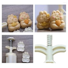 Baking Tools 3D Mooncake Press Mold Cookie Stamps Chinese MidAutumn Moon Cake Makers Decoration Tool For DIY C6UE