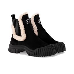 Platform floor boots with box luxury out of office women sneaker warm designer casual shoes casual comfortable simplicity classical black shoes