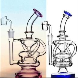 Glasses Water Bongs Hookahs Glass Pipes Recycler oil rigs dab rig Downstem Perc Daisy Glass Bong with 14mm Glass Bowl