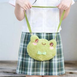 Backpack Lovely Plush Bag Messenger Purses Cute Green For Frog Crossbody Doll Shoulder Birthday Camping Party