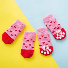 Dog Apparel Breeds York Dogs Chihuahua Puppy Shoes Protector 4Pcs Cute Pet Print Anti-Slip Cats Socks With Products For Small