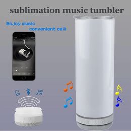 Music Ser TumblerStraight Mug Cup with StrawStainless Steel Cup with Detachable LED Light for ValentinesBirthday Gift 240315