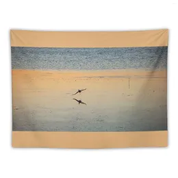 Tapestries Bird Flying Off Into The Sunset Tapestry Wall Bedroom Decor Aesthetic Mural Decorations