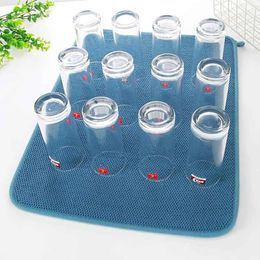 Table Mats IPremium Dish Drying Mat Super Absorbent Microfiber Kitchen Counter Runners For Round Tables Dinning