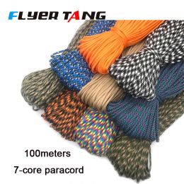 Paracord Paracord Parachute Cord Lanyard Tent Rope Guyline Mil Spec Type III 7 Strand 328FT 100Meters For Hiking Camping 200 Colours