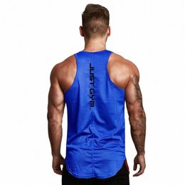 brand Casual New Mesh Fi Clothing Sleevel Shirts Tank Top Men Bodybuilding Workout Gym Vest Fitn Men's Sport Singlets U7yD#