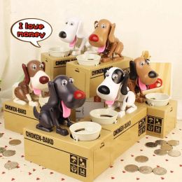 Boxes Cute Puppy Money Box Automated Piggy Bank Savings Bank for Children Kids Gifts Coin Saving Box Home Ornaments Dropshipping